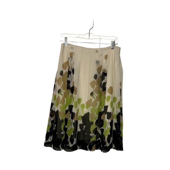 Cato Cream Green And Black Fair Skirt Size 8 Side Zipper - Picture 6 of 10